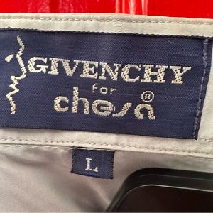 Givenchy for chesa vintage all over prints light blue mens large button up